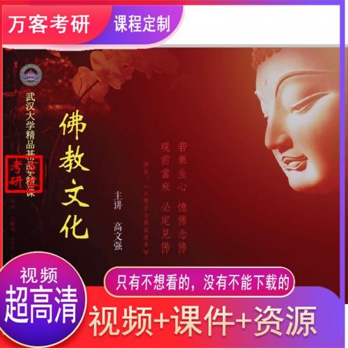 佛教文化教程武汉大学高文强28讲视频教程高清赠PDF课件
